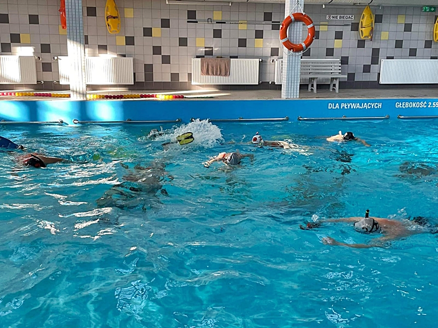 Hokej pod wodą Walenie Siemianowice Śląskie Trening 7 I 2023